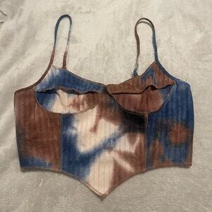 Tye dye cropped cami top